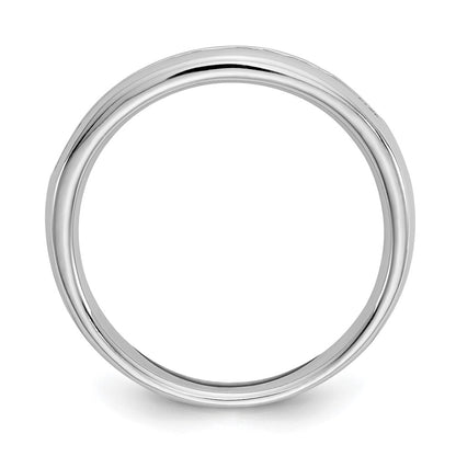 14K White Gold 11-Stone 1/4 carat Round Diamond Complete Channel Band