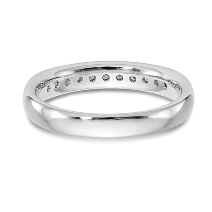 14K White Gold 11-Stone 1/4 carat Round Diamond Complete Channel Band