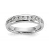 14K White Gold 11-Stone 3/8 carat Round Diamond Complete Channel Band