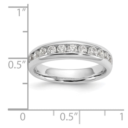 14K White Gold 11-Stone (Holds 11-2.3mm Round) Channel Band Mounting