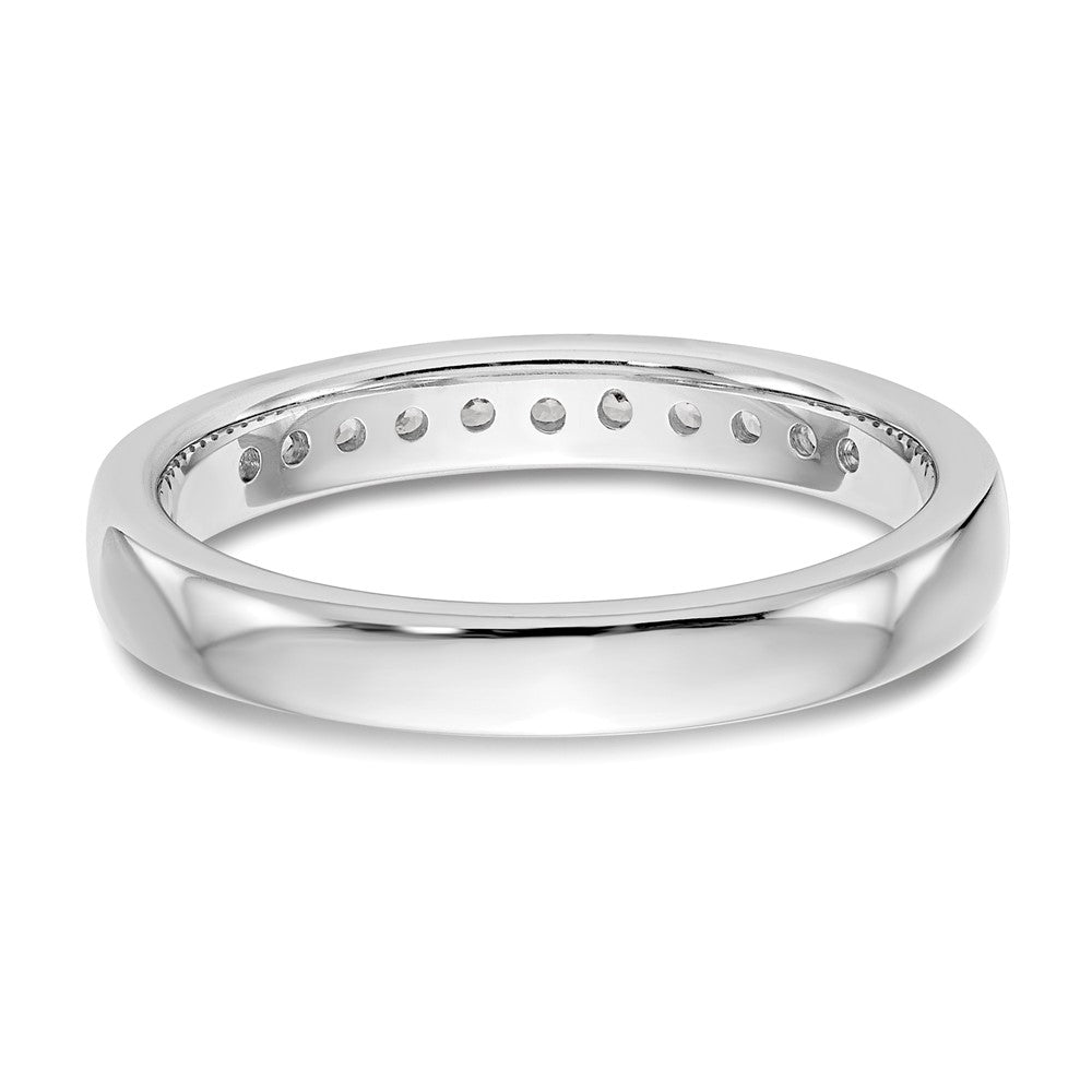14k White Gold True Origin Lab Grown SI/VS Near Colorless 1/5 carat Round Diamond Men's Complete Channel Band