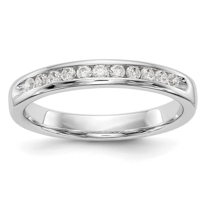 14k White Gold True Origin Lab Grown SI/VS Near Colorless 1/5 carat Round Diamond Men's Complete Channel Band