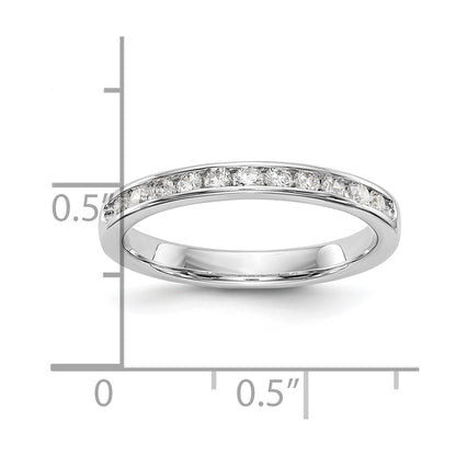 14k White Gold 11-Stone (Holds 11-1.9mm Round) Ladies Channel Band Mounting