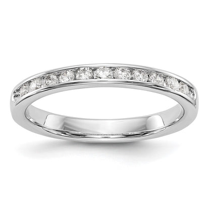 14k White Gold 11-Stone (Holds 11-1.9mm Round) Ladies Channel Band Mounting