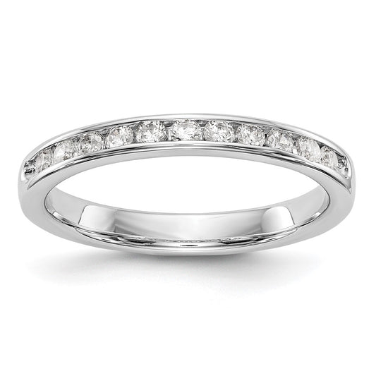 14k White Gold 11-Stone (Holds 11-1.9mm Round) Ladies Channel Band Mounting