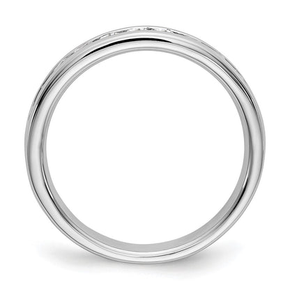 14k White Gold 11-Stone (Holds 11-2.25mm Round) Ladies Channel Band Mounting