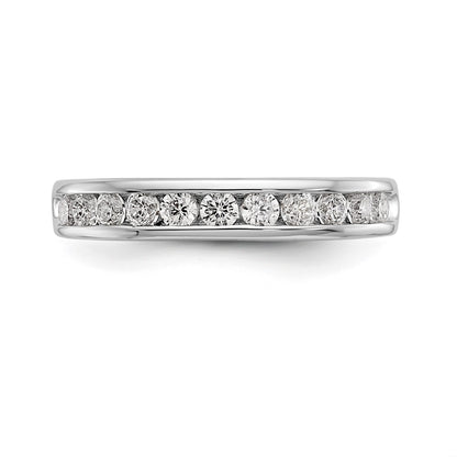 14k White Gold 11-Stone (Holds 11-2.25mm Round) Ladies Channel Band Mounting