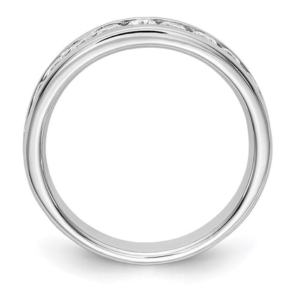 14k White Gold 11-Stone (Holds 11-2.6mm Round) Ladies Channel Band Mounting