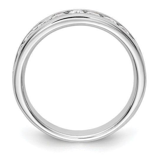 14k White Gold 11-Stone (Holds 11-2.6mm Round) Ladies Channel Band Mounting