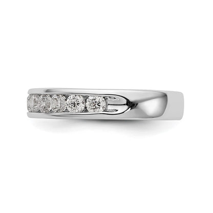 14k White Gold 11-Stone (Holds 11-2.6mm Round) Ladies Channel Band Mounting