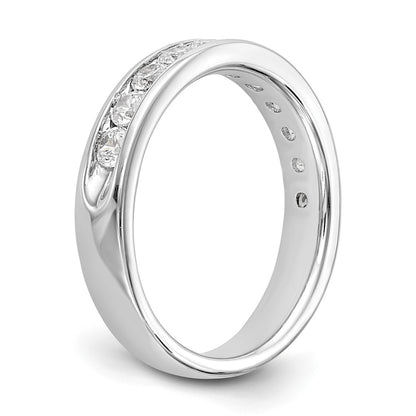 14k White Gold 11-Stone (Holds 11-2.6mm Round) Ladies Channel Band Mounting