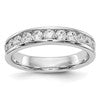 14k White Gold 11-Stone (Holds 11-2.6mm Round) Ladies Channel Band Mounting