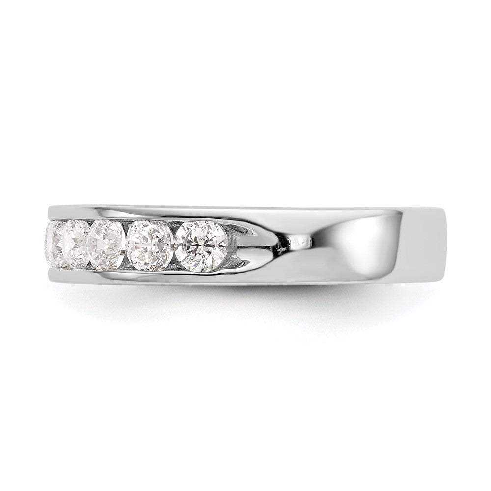 14k White Gold 11-Stone (Holds 11-2.8mm Round) Ladies Channel Band Mounting