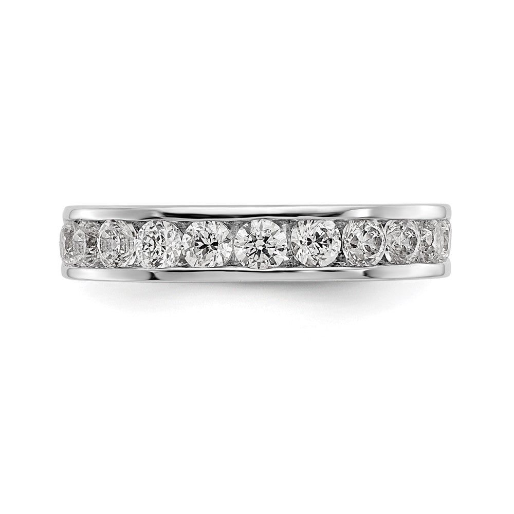 14k White Gold 11-Stone (Holds 11-2.8mm Round) Ladies Channel Band Mounting