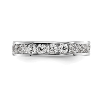 14k White Gold 11-Stone (Holds 11-2.8mm Round) Ladies Channel Band Mounting