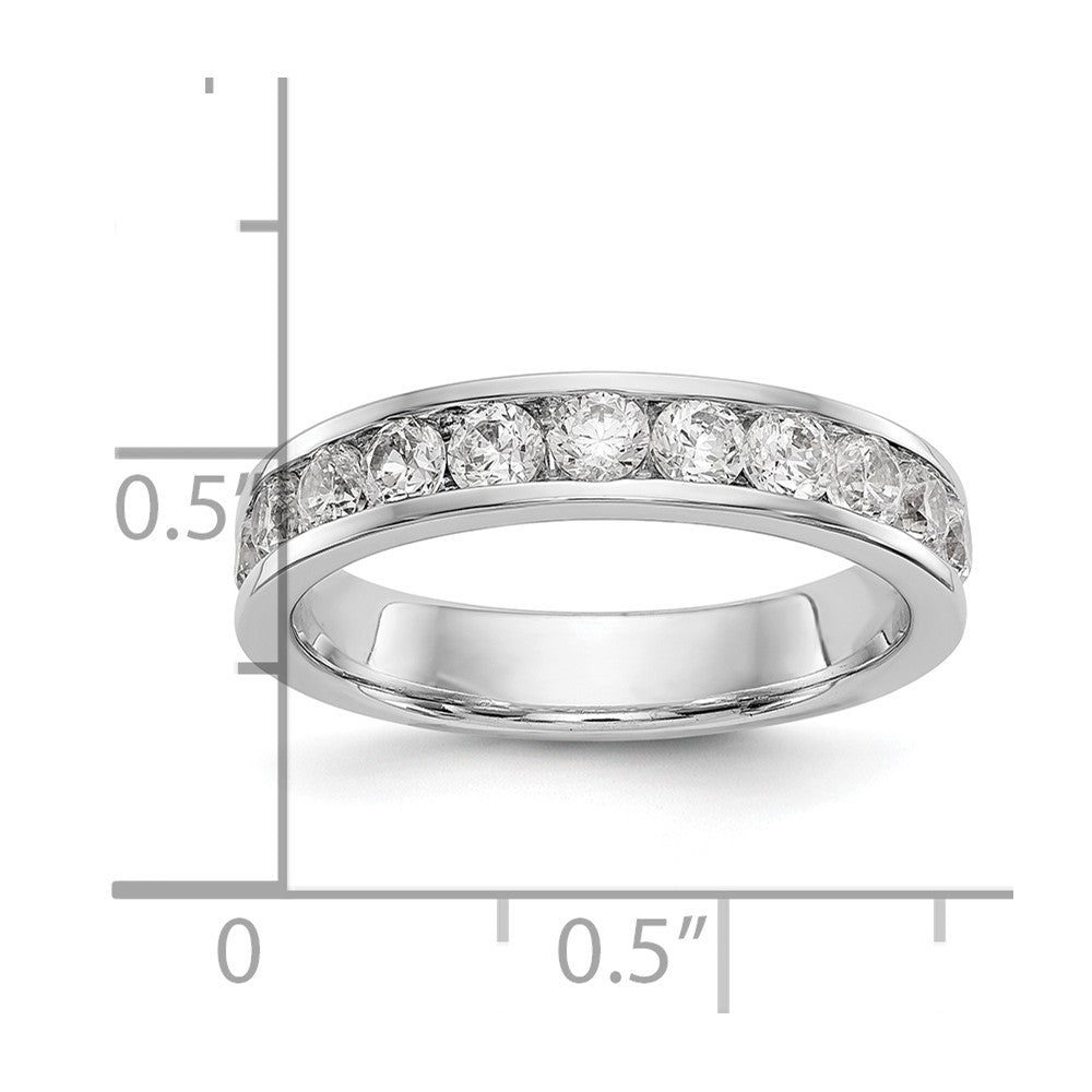 14k White Gold 11-Stone (Holds 11-2.8mm Round) Ladies Channel Band Mounting