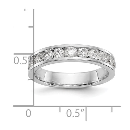 14k White Gold 11-Stone (Holds 11-2.8mm Round) Ladies Channel Band Mounting