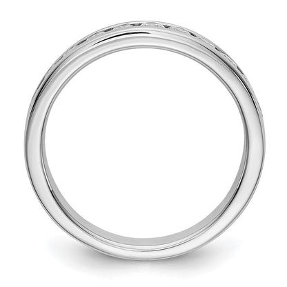 14k White Gold 11-Stone (Holds 11-2.3mm Round) Channel Band Mounting (Closed)