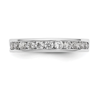 Platinum 11-Stone 1/2 carat Round Diamond Complete Channel Band
