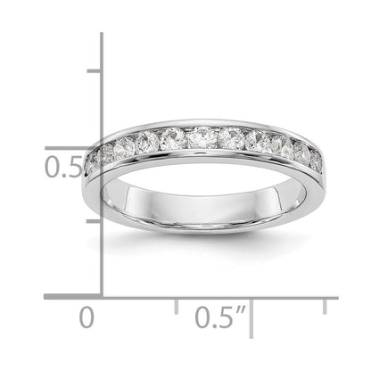Platinum 11-Stone 1/2 carat Round Diamond Complete Channel Band