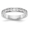 14k White Gold 11-Stone (Holds 11-2.3mm Round) Channel Band Mounting (Closed)