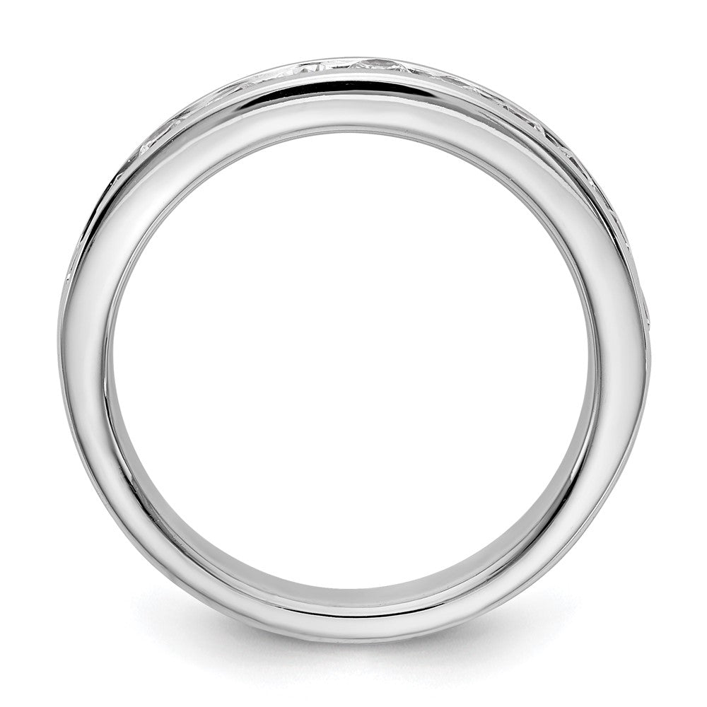 Platinum 11-Stone 1/5 carat Round Diamond Complete Channel Band