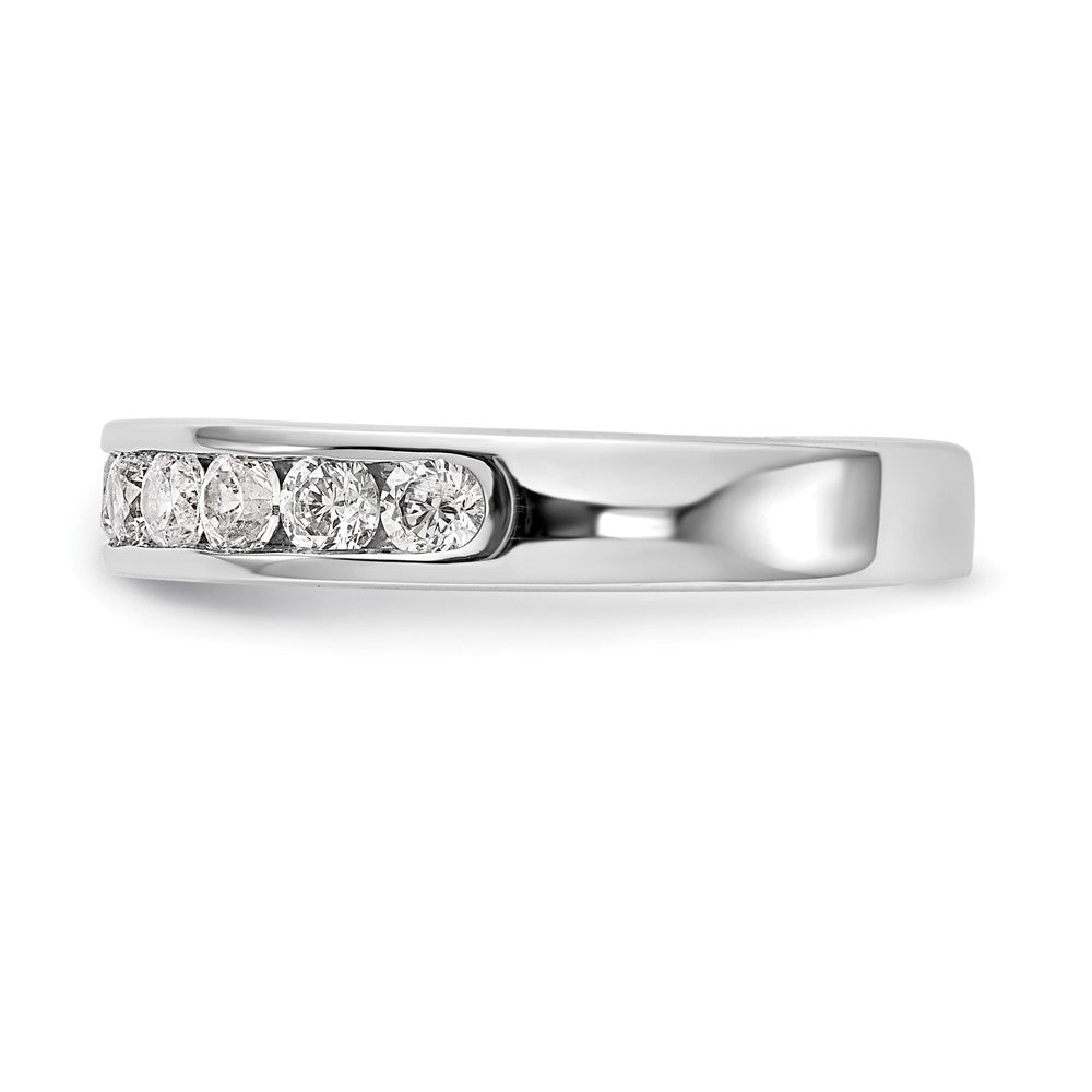 Platinum 11-Stone 1/5 carat Round Diamond Complete Channel Band