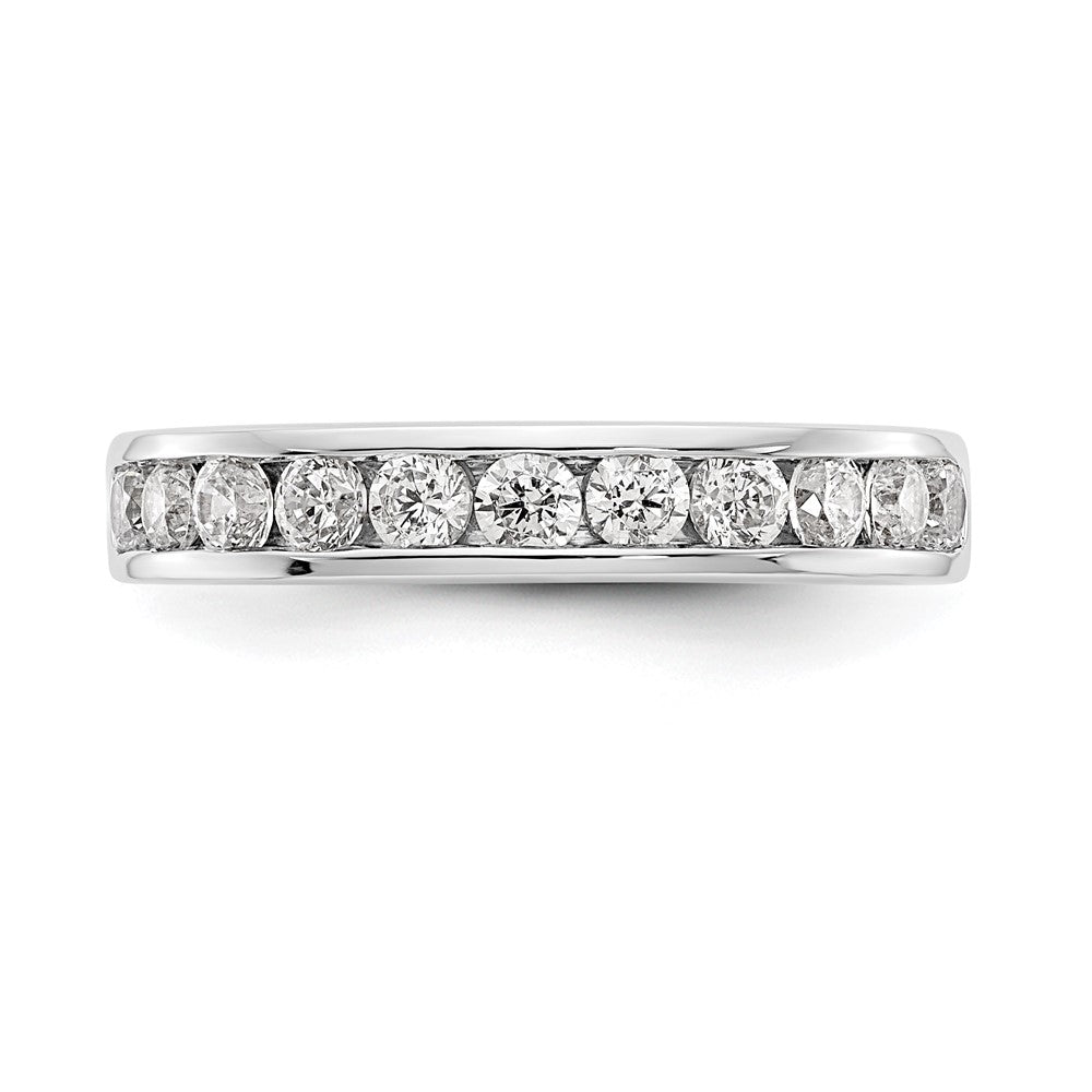 Platinum 11-Stone 1/5 carat Round Diamond Complete Channel Band