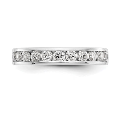 Platinum 11-Stone 1/5 carat Round Diamond Complete Channel Band