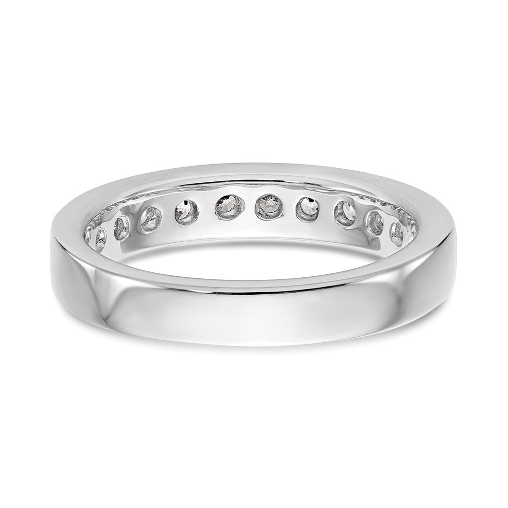 Platinum 11-Stone 1/5 carat Round Diamond Complete Channel Band