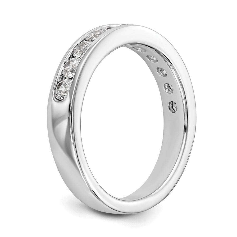 Platinum 11-Stone 1/5 carat Round Diamond Complete Channel Band