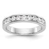 Platinum 11-Stone 1/5 carat Round Diamond Complete Channel Band