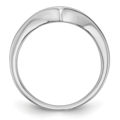 14k White Gold Channel-set 1/2 carat Diamond Contoured Complete Wedding Band