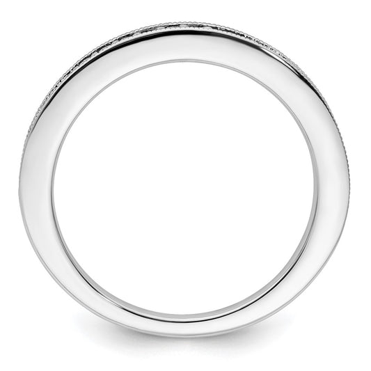 14K White Gold 1/6 carat Diamond Complete Wedding Band