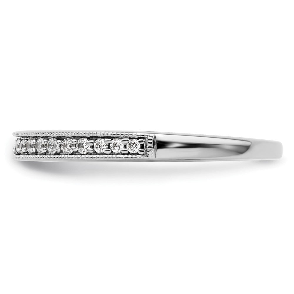 14K White Gold 1/6 carat Diamond Complete Wedding Band
