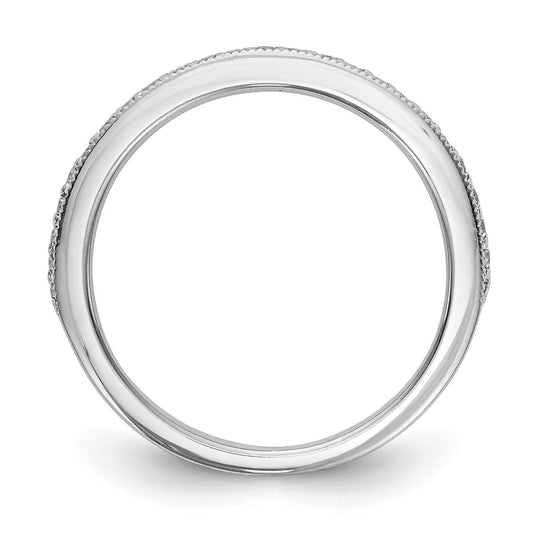 14K White Gold 1/4 carat Diamond Complete Wedding Band