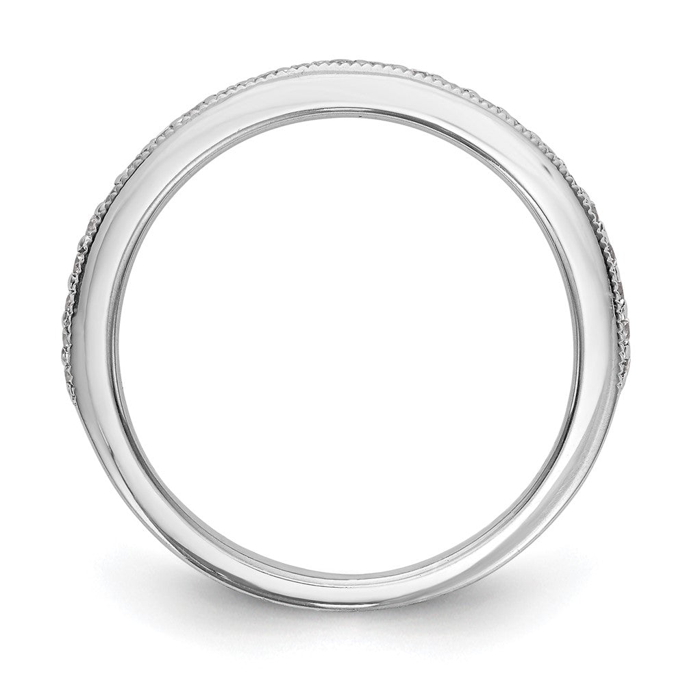 14K White Gold 1/6 carat Diamond Complete Wedding Band