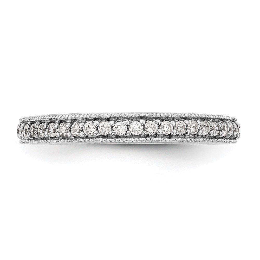 14K White Gold 1/4 carat Diamond Complete Wedding Band