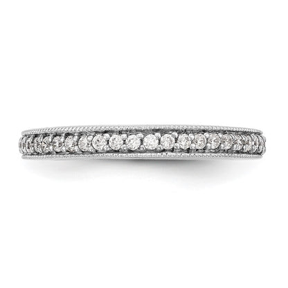 14K White Gold 1/4 carat Diamond Complete Wedding Band