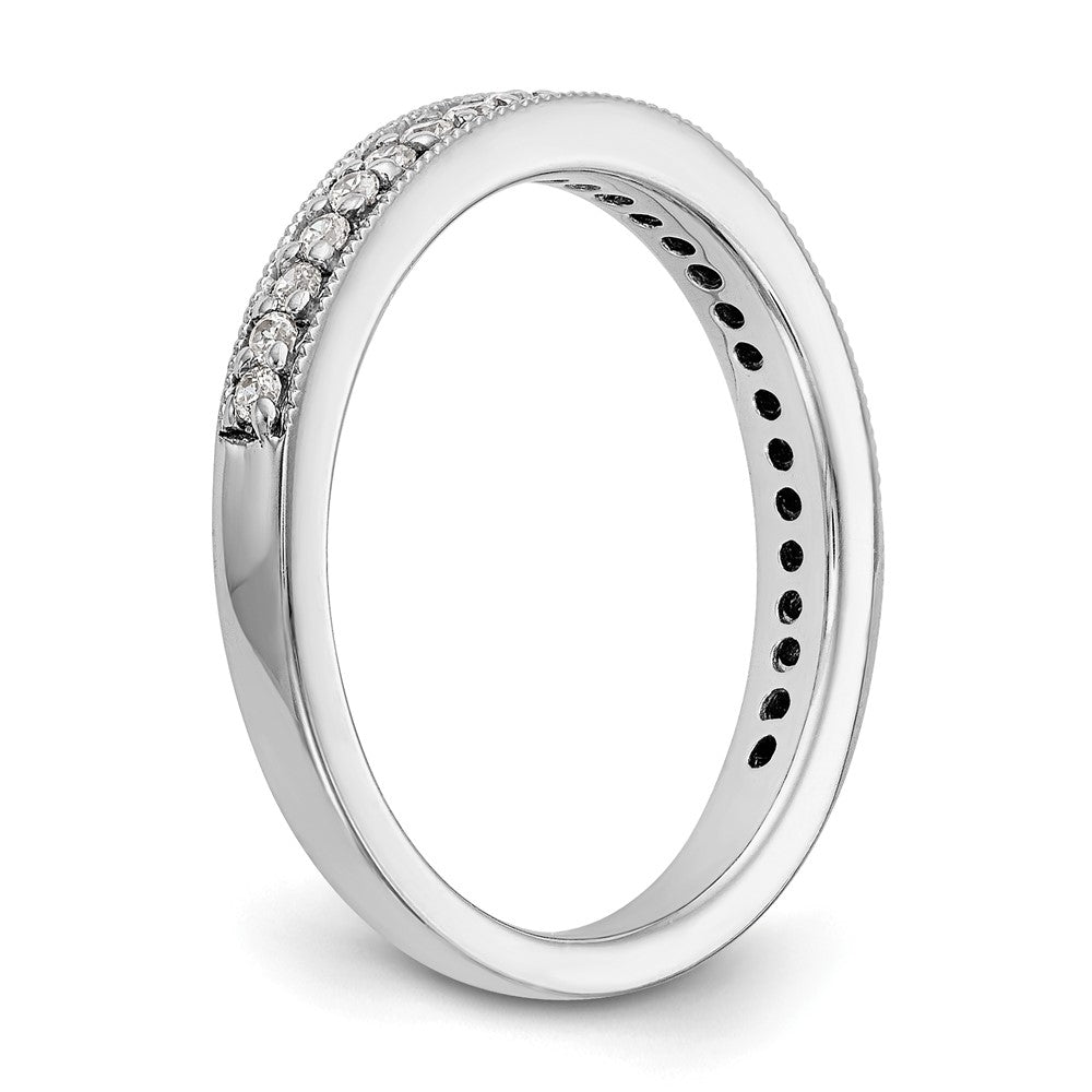 14K White Gold 1/4 carat Diamond Complete Wedding Band