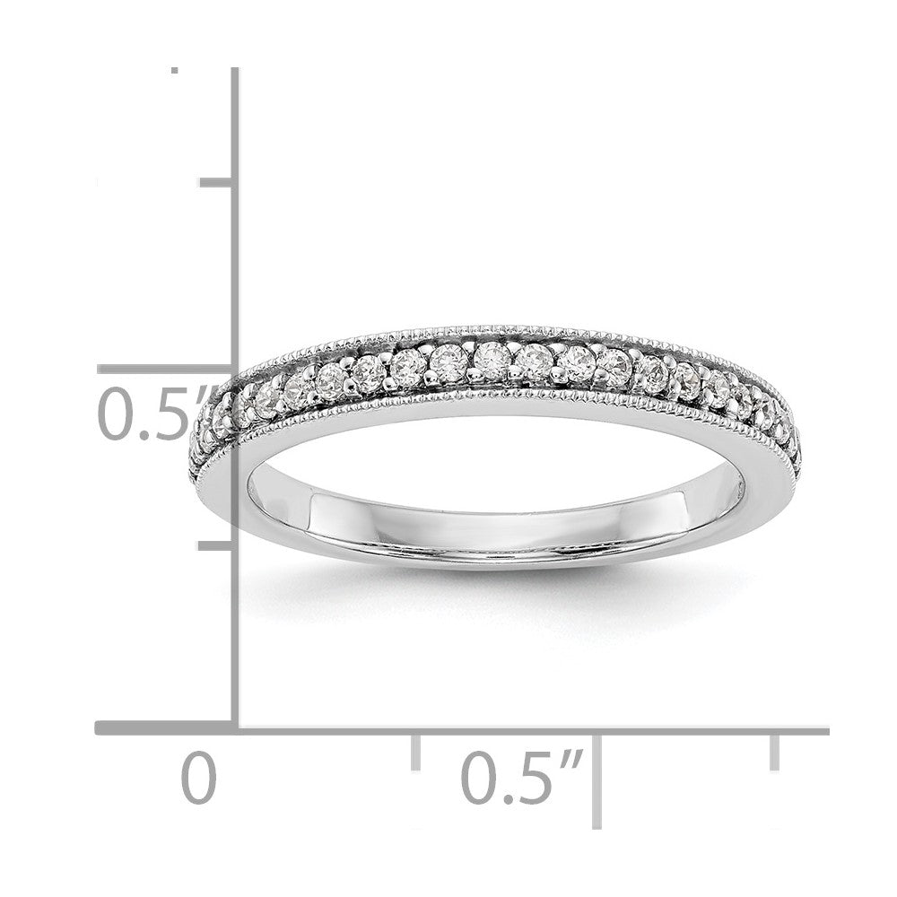 14K White Gold 1/6 carat Diamond Complete Wedding Band