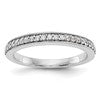 14K White Gold 1/4 carat Diamond Complete Wedding Band