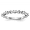 14K White Gold 1/4 carat Diamond Complete Wedding Band