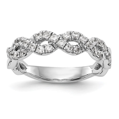 True Origin 14K White Gold 1/2 carat Lab Grown Diamond VS+ F+ Intertwined Complete Band