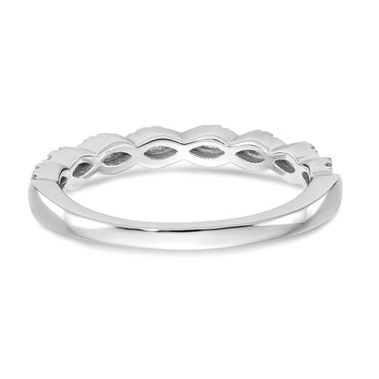 14K White Gold Twist Design 1/6 carat Complete Diamond Band