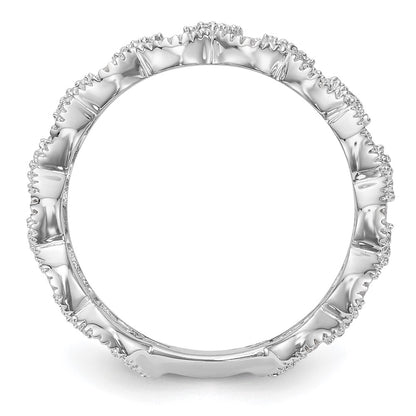 14k White Gold 1/2 carat Lab Grown Diamond VS/SI+ G+ Complete Link Band