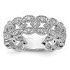 14k White Gold 1/2 carat Lab Grown Diamond VS/SI+ G+ Complete Link Band