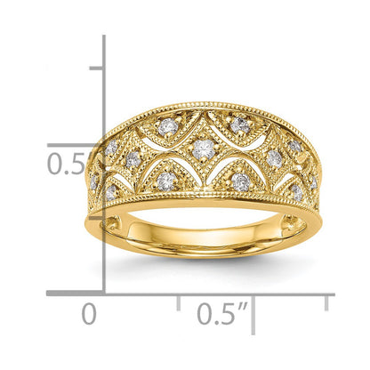 14K Vintage 1/4 carat Complete Diamond Band