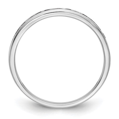 14K White Gold 1/4 carat Black Diamond Complete Channel Band
