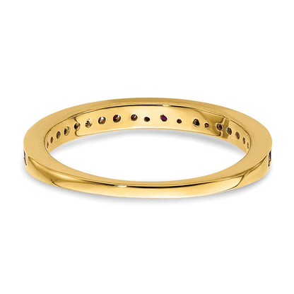 14k Yellow Gold Ruby Complete Channel Band